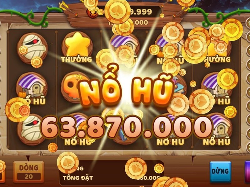 Máy đánh bạc với biểu tượng jackpot và tiền xu